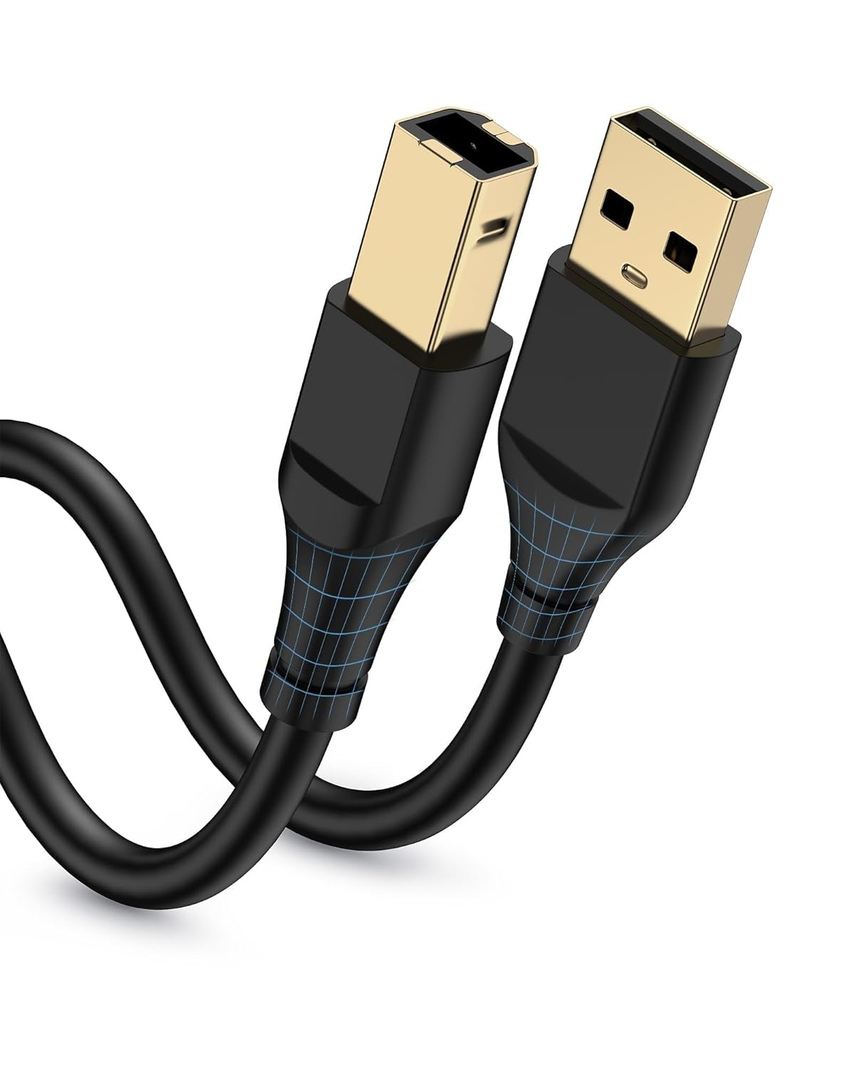 HP Printer Cable 3Ft, Square USB a to USB B Cable for Printer/Scanner Epson, HP, Canon, Brother, Ethernet Print Smoothly Connect to Computer/Laptop/Pc - USB 2.0 Type B Impresora Midi Long Cord, 6 Foot image number 5