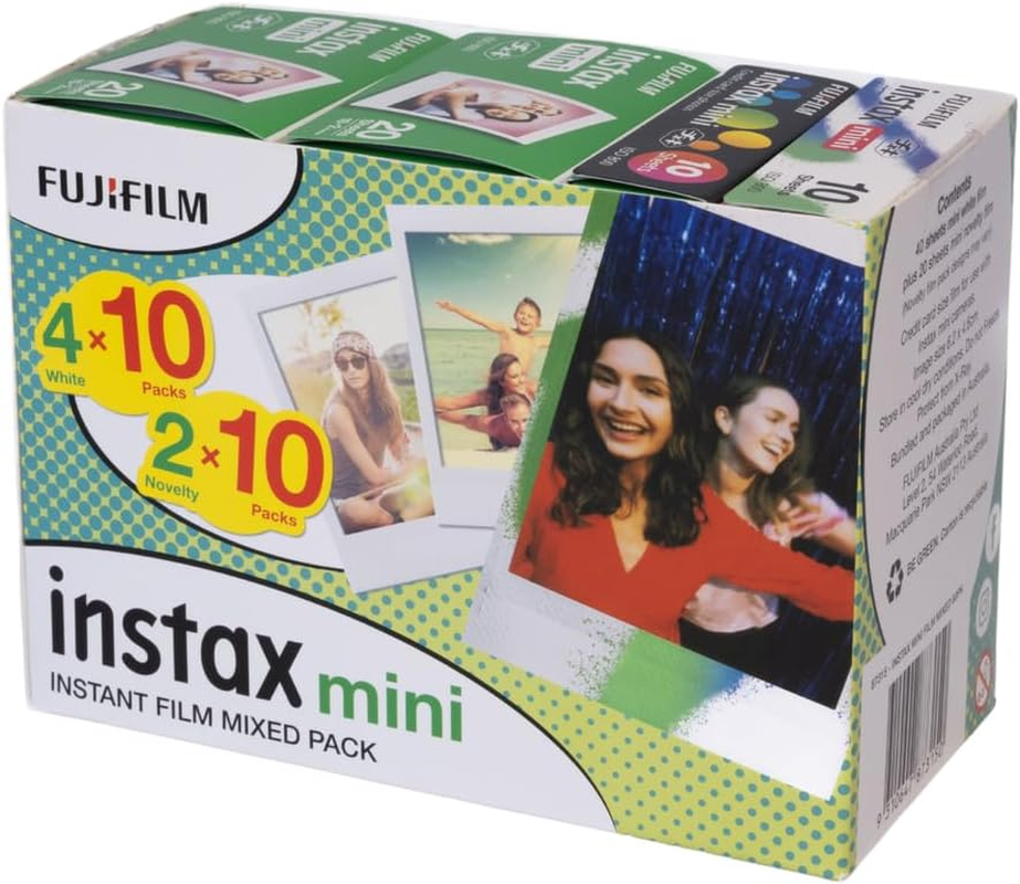 Instax Fujifilm Mini Film, Mixed 60 Pack (4X10 White, 2X10 Novelty Film) image number 4