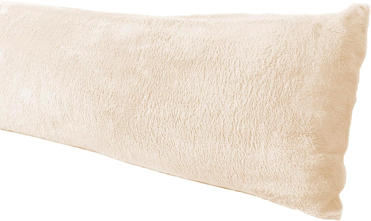 Truworth Bedding Extra Soft Body Pillow Cover, Sherpa/Microplush Material, 20X54 Inches, Zipper Closure (Bice) image number 2