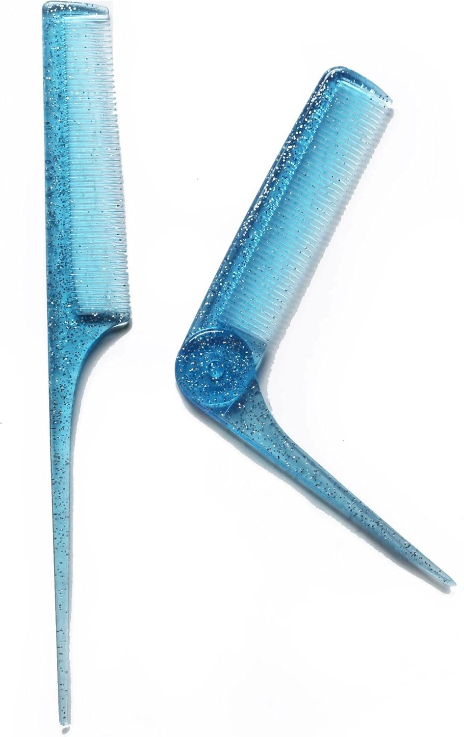 C1288 or Comb, Made in Japan, Straight & Foldable, Mini, Portable, Women'S, Cute, Glitter, Hair Brush, Orange