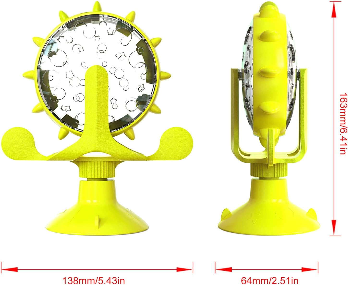 Cat Leaking Toy,Food Dispenser Toys with 360&deg; Rotatable Wheel | Ferris Wheel Shape Food-Dispensing Toys for Kitten, Cat, and Dog Gyouza image number 5