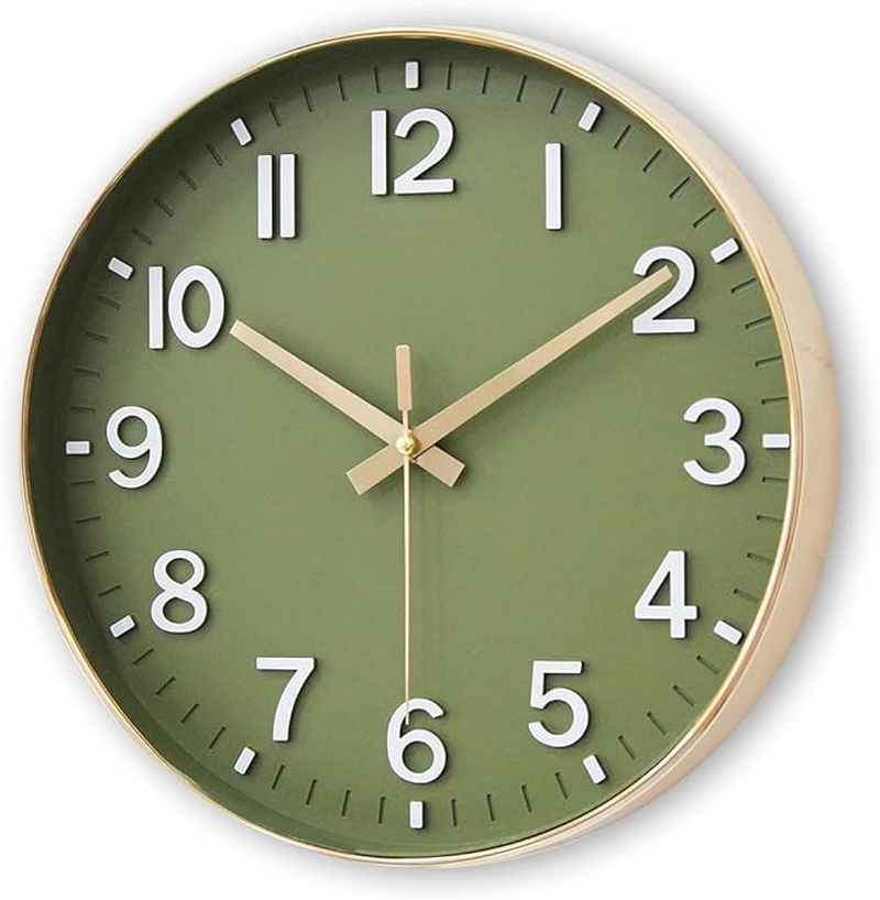12Inch Silent Wall Clocks Battery Operated, Non Ticking Quality Quartz Movement Wall Clock for Home Office Decor image number 3