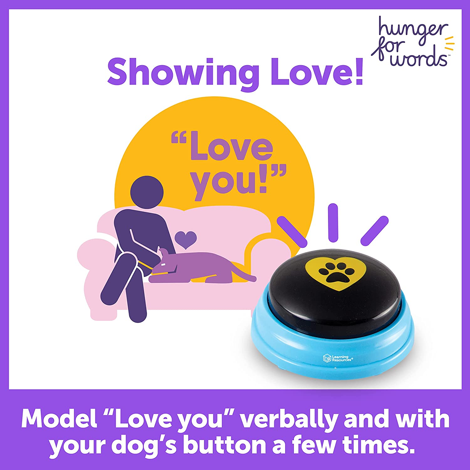 Hunger for Words Talking Pet Essential Words Button Set (6-Pieces) image number 6