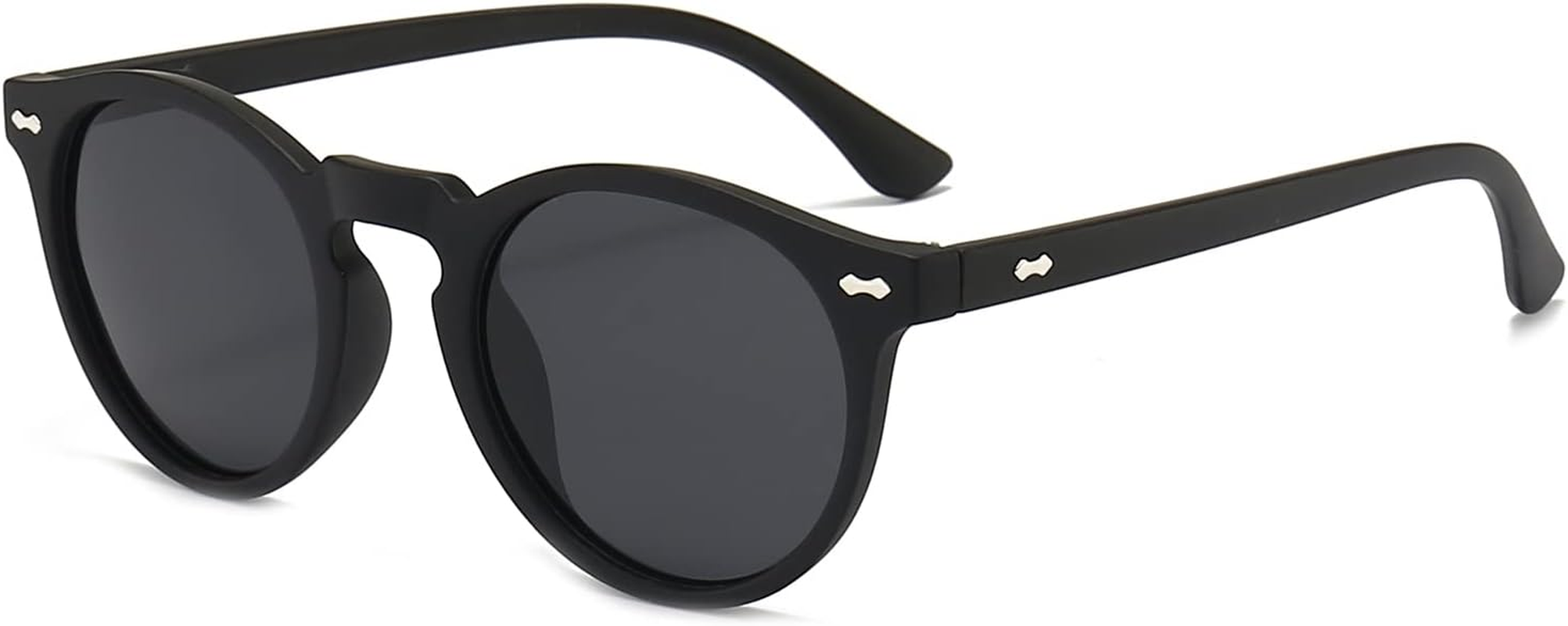 GNOLONG Polarized round Sunglasses for Women Men Vintage Retro Small Oval Polarized 90S Sunglasses UV400 Protection