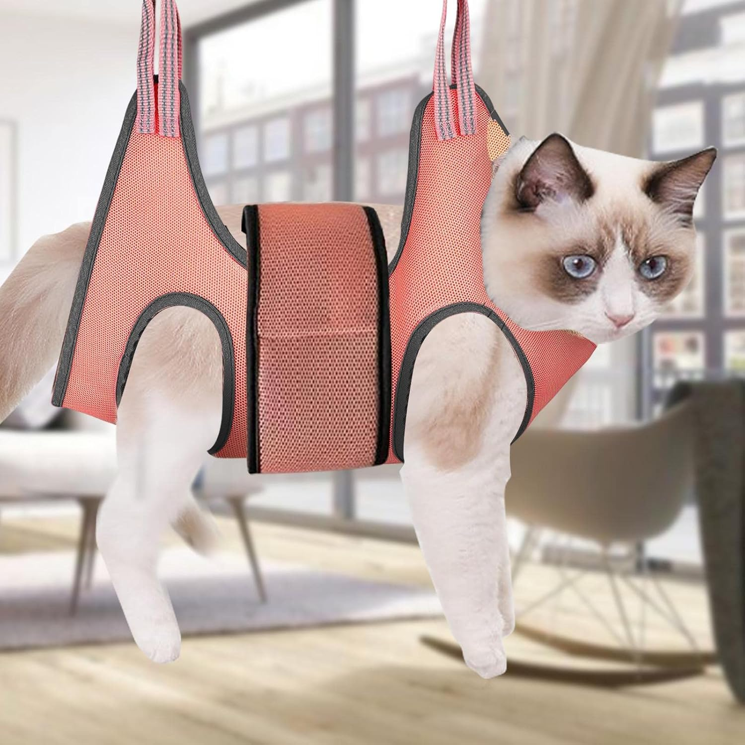 Cat Grooming Hammock, Pet Grooming Holder Nail Trimming Bag, Pet Grooming Supplies for Dogs and Cats Bathing, Nail Clipping, and Nail Trimming Puchen image number 1