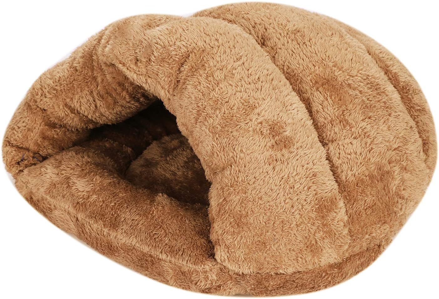 Cozy Cave Dog Bed Dog Cat Sleeping Bag Cave Cuddle Dog Bed with Hood Soft Plush Dog Calming Bed Pillow Dog Tent Snuggle Cave Dog Cuddler Cushion Warm Dog Igloo Bed House for Small Medium Puppy image number 6