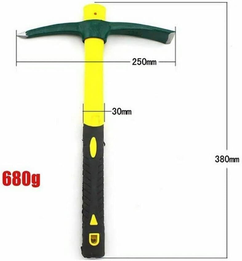 JR Joyreap Mattock Outdoor Camping Mountain Fibreglass Handle Mini Pickaxe Garden Farm Tool image number 5
