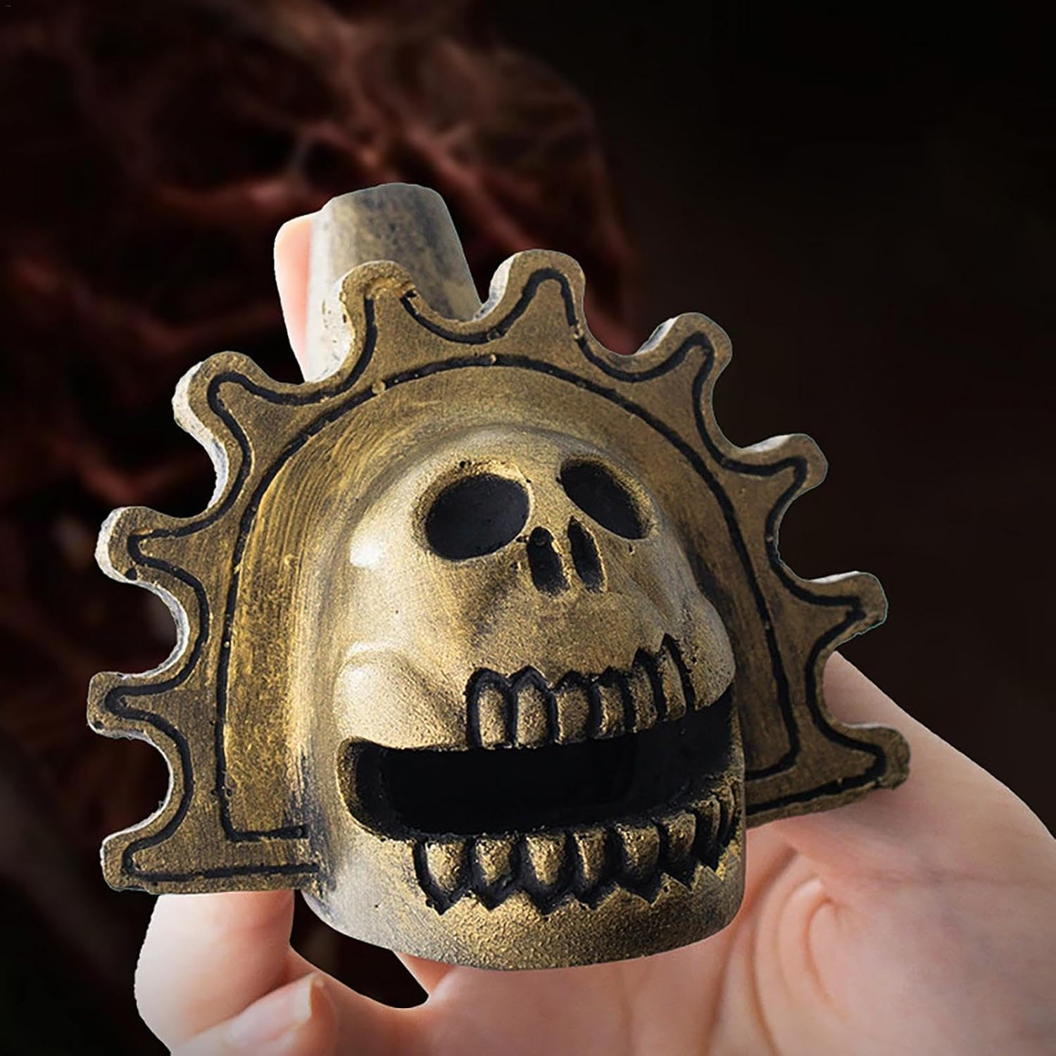 Loud Human Screaming Whistle, Aztec Death Whistle, Creative Aztec Death Whistle, Aztec Ceremonial Whistle, Ancient Aztec Whistle, Aztec Sound Whistle for Aztec Scream Whistle image number 2