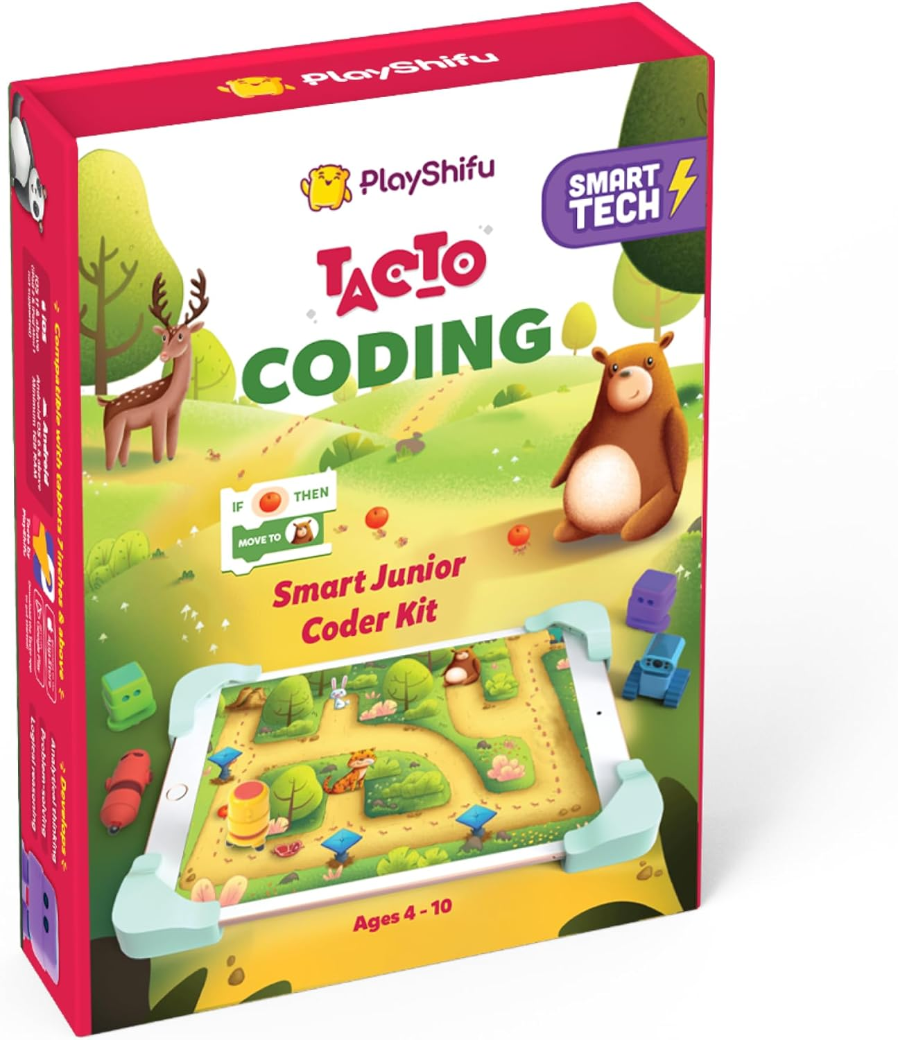 Tacto Coding by Playshifu - Story-Based Visual Coding | Logic & Coding Games for Kids | STEM Gifts for Boys and Girls Age 4-10 | Works with Ipads, Samsung Tabs, Kindle Fire (Tablet Not Included) image number 3