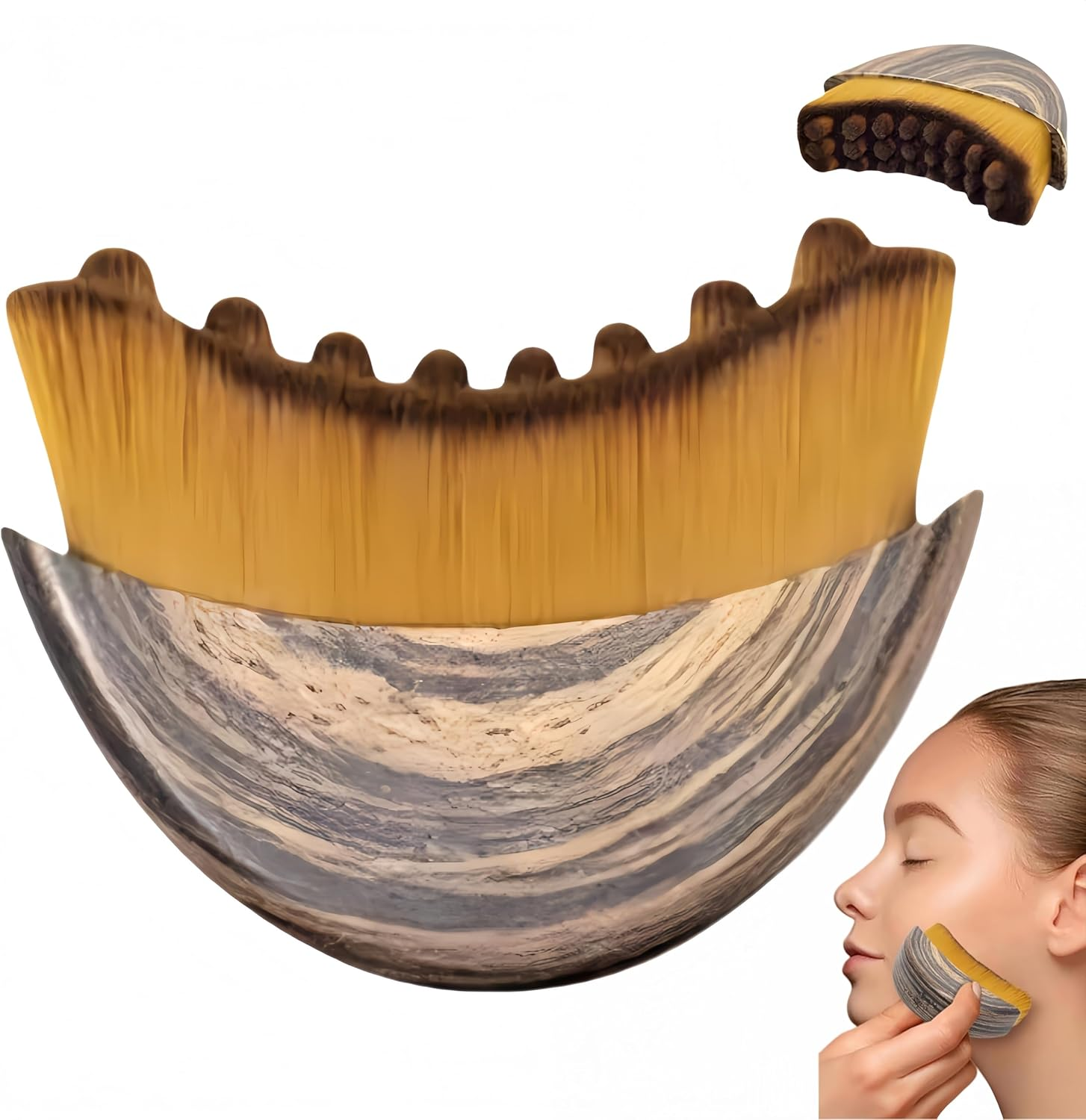 Lymphatic Contour Face Brush Face Sculpting Tool Dry Brush Massager Lymphatic Drainage Suction Cup image number 2