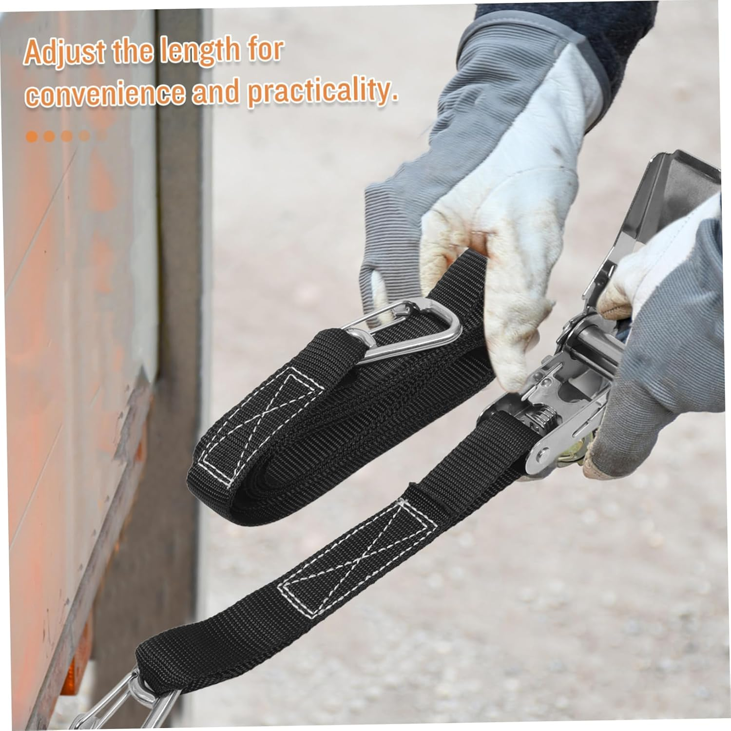 WOONEKY Stainless Steel Ratchet Rope Tightener Suitcase Luggage Connector Strap TSA Approved Luggage Straps for Suitcases image number 2