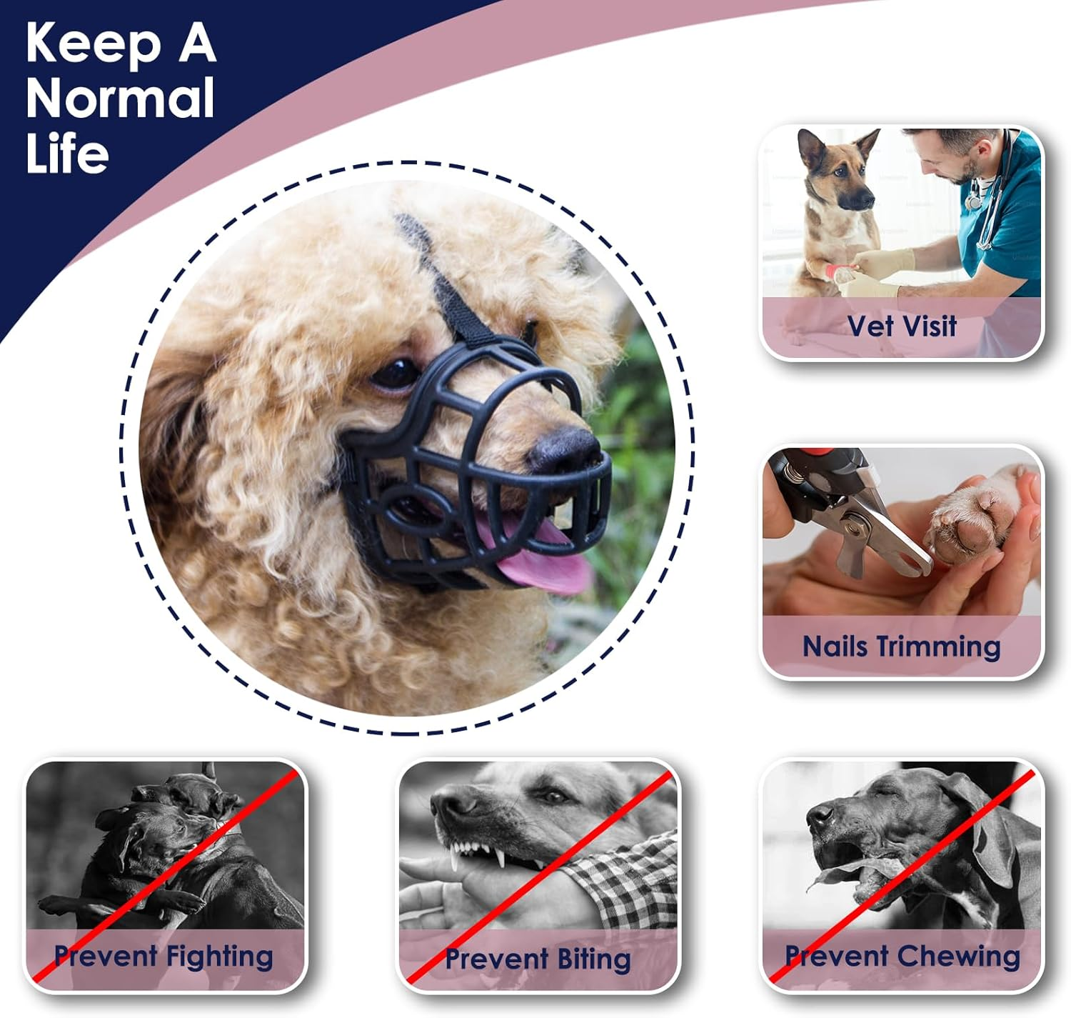 Dog Muzzle, Breathable Basket Muzzles for Small, Medium, Large and X-Large Dogs, Stop Biting, Barking and Chewing, Adjustable and Comfortable Secure Fit Dog Mouth Cover (XL - Labrador, Black)