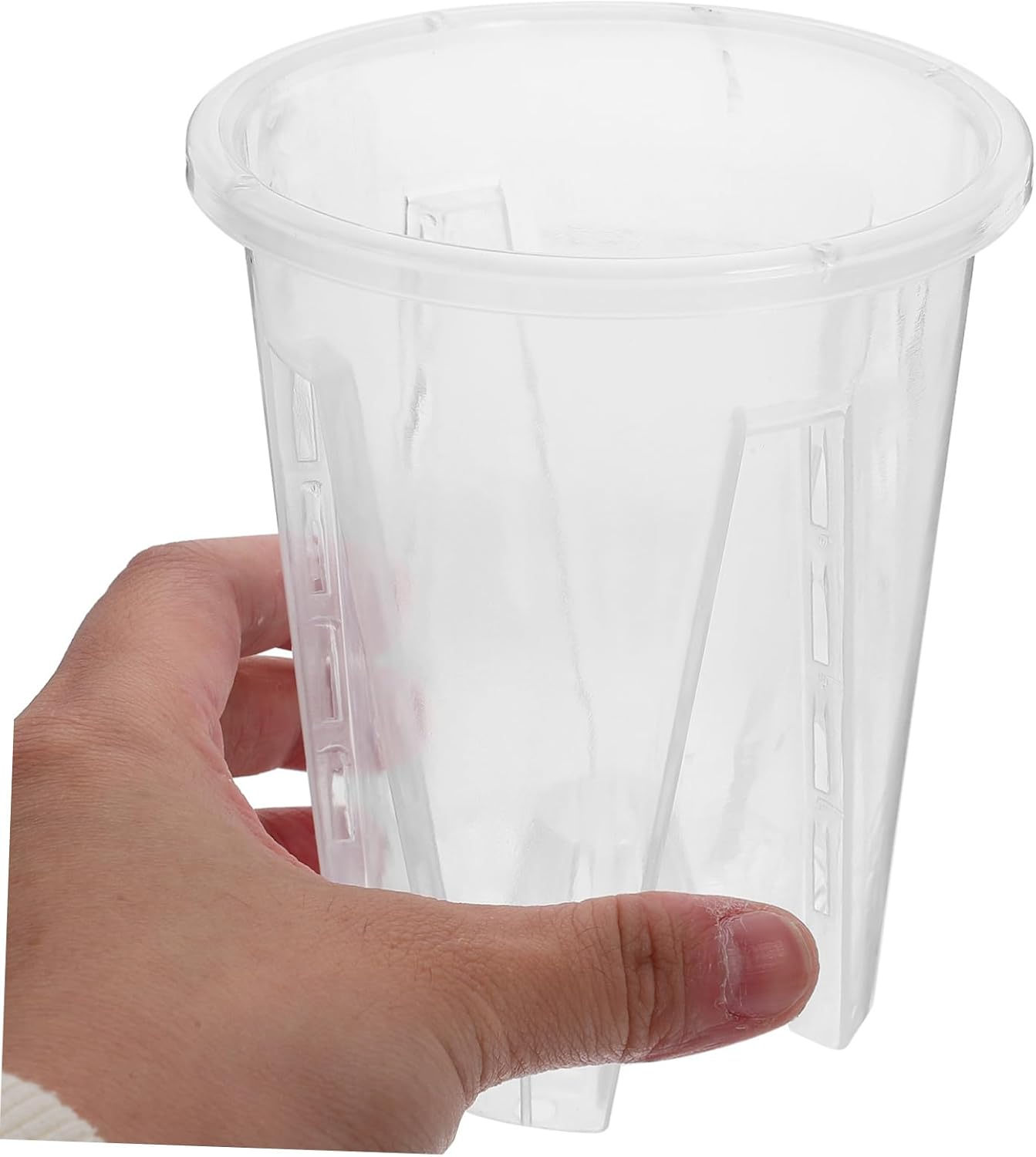 6Pcs Breathable Orchid Pots Plant Nursery Containers Saucers for Gardening 10-Inch Diameter for Seedlings and Root Control