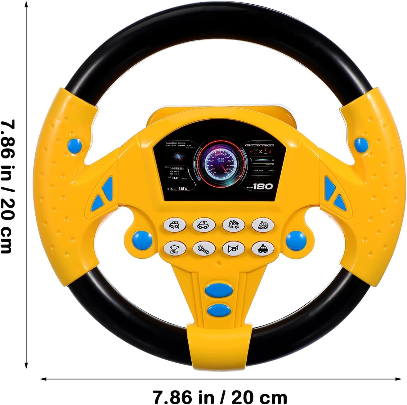 TOYANDONA Steering Wheel Toy for Kids Toy Steering Wheel Simulated Driving Controller Electric Early Learning Educational Toy Pretend Driving Seat for Children Boys and Girls image number 3