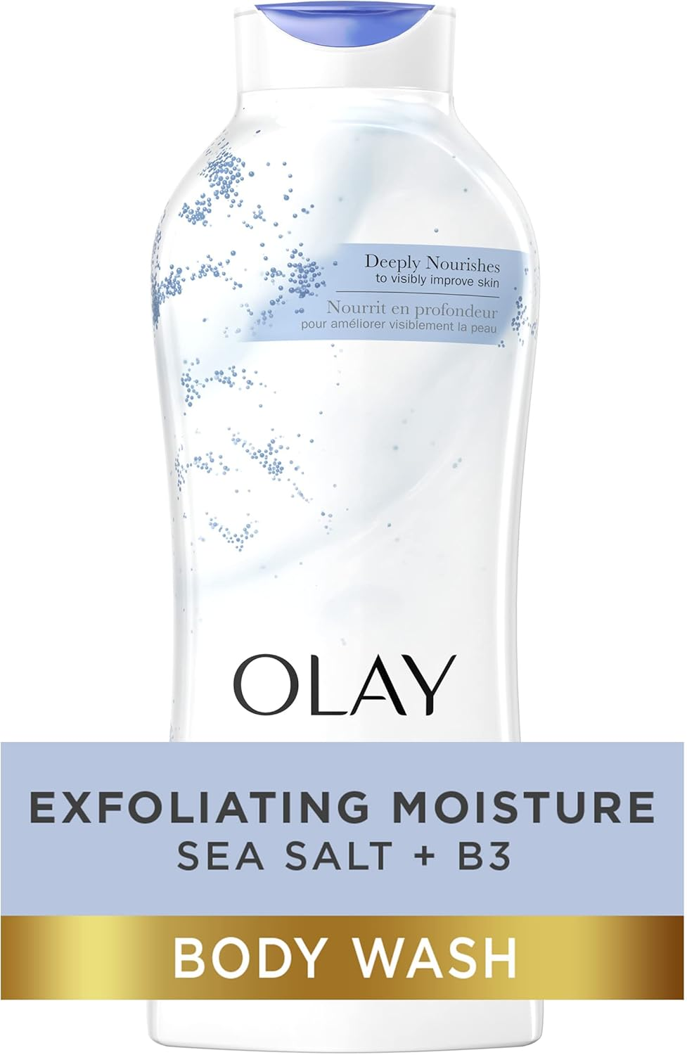 Olay Daily Exfoliating with Sea Salts Body Wash, 22 Oz, (4 Count) image number 6
