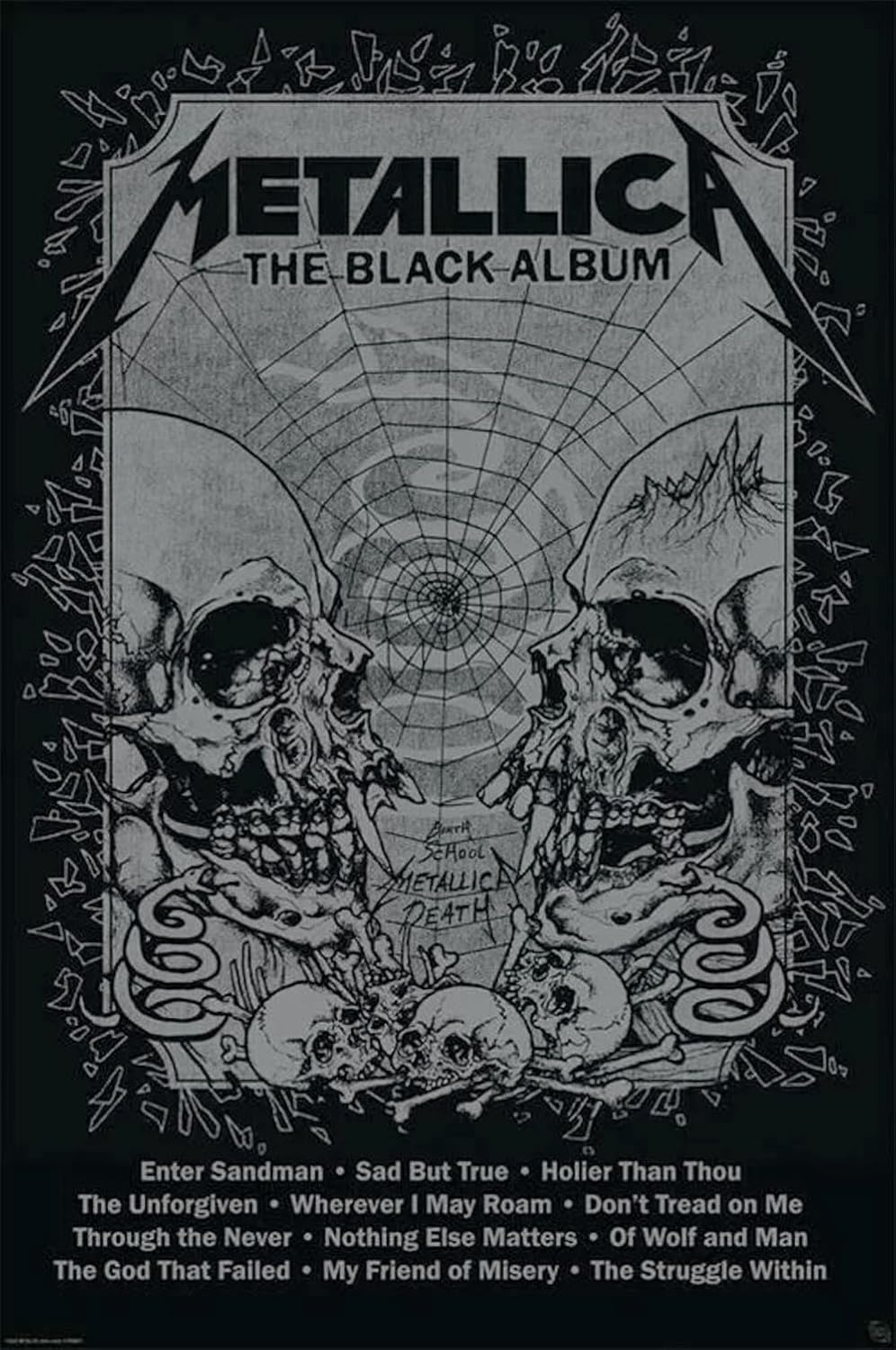 BUY ART for LESS Officially Licensed Metallica - Black Album 24 X 36 Inch Art Poster - Decorative Print - Poster Paper - Ready to Frame