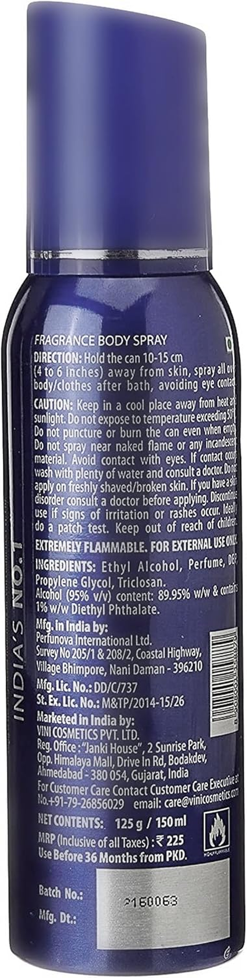 Fogg 1000 Sprays Royal Body Spray for Men, 150Ml image number 5