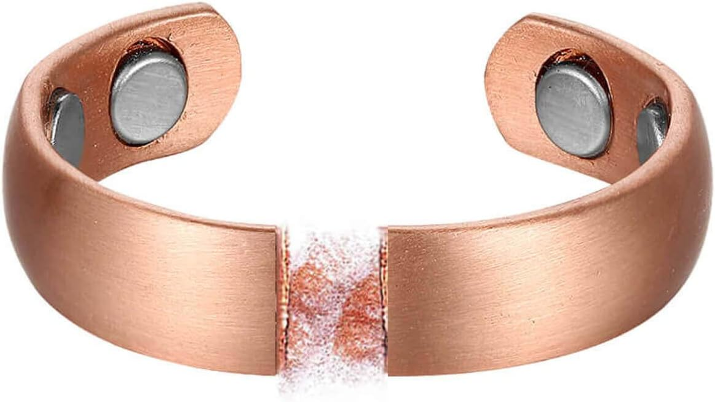 Beach Gypsy'S 100% Pure Copper Bracelet & Ring Set for Men with 32 Powerful Neodymium Magnets, Pain Relief from Arthritis, Joint Pain, RSI, and Carpal Tunnel image number 5
