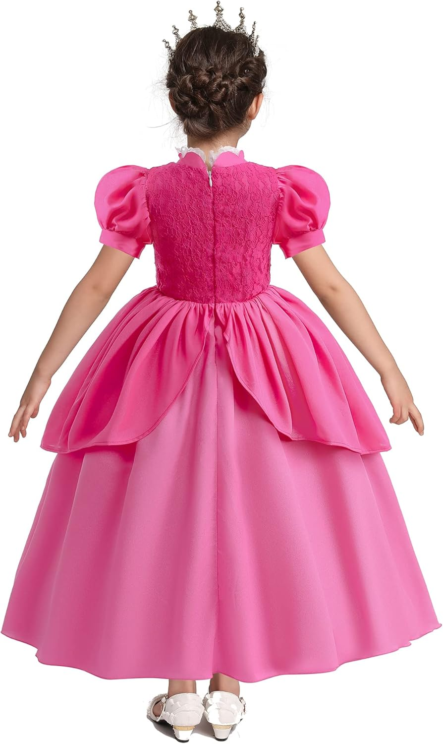 Princess Peach Costume for Girls, Perfect for Cosplay and Halloween Parties, Dress up as Your Favorite Princess
