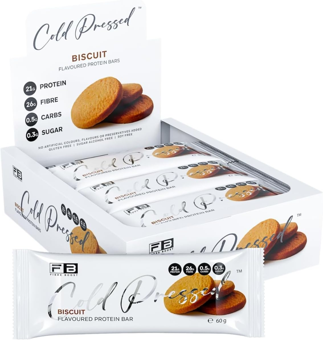 Fibre Boost Cold Pressed Biscuit Flavoured Protein Bar