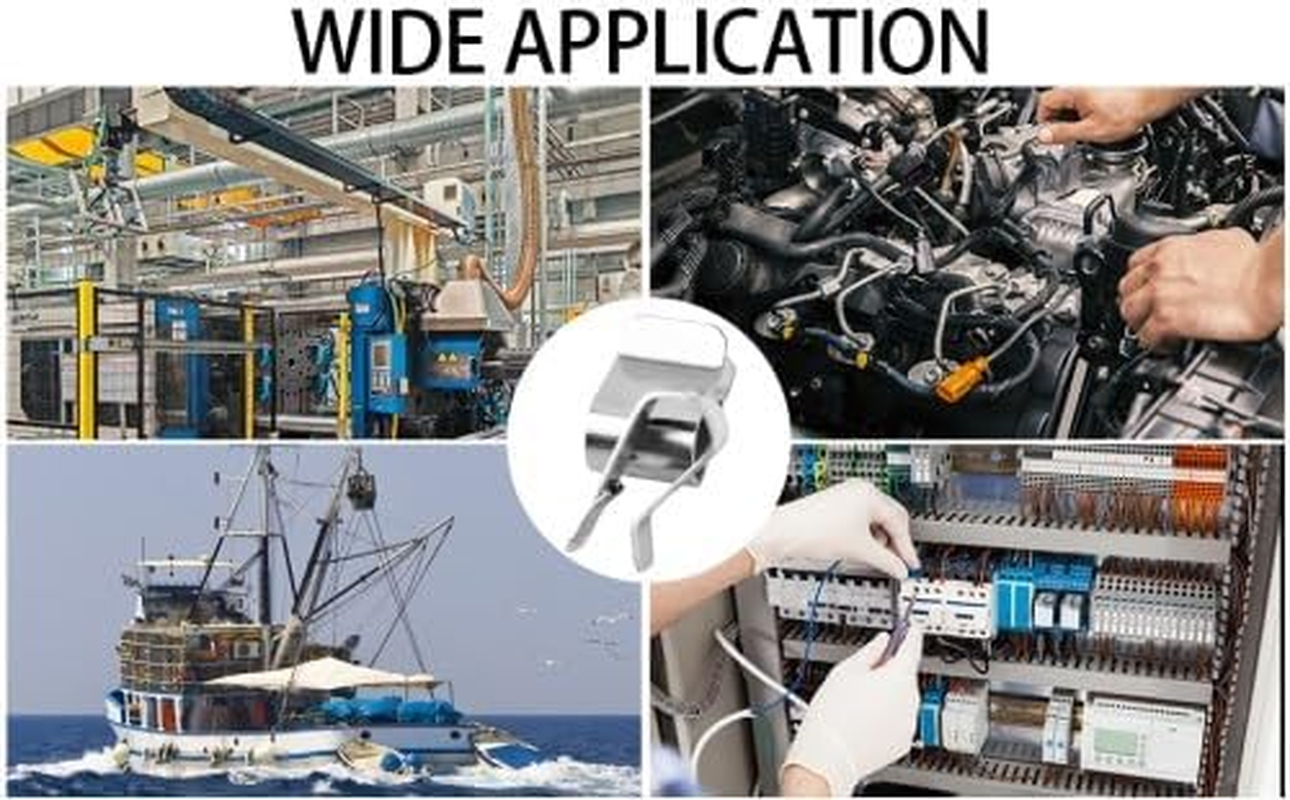 25 Pcs Stainless Steel Spring U Clip, 20 X 12 Mm Stainless Steel U Brackets, Rustproof Metal Clips, Spring Clips for 3-7.5 Mm Panel Thickness, Mounting Clips for Car and Household image number 1