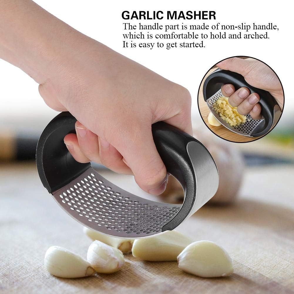 Stainless Steel Garlic Press Crusher Squeezer Masher Home Kitchen Mincer Tool -Proof Dishwasher Safe image number 3