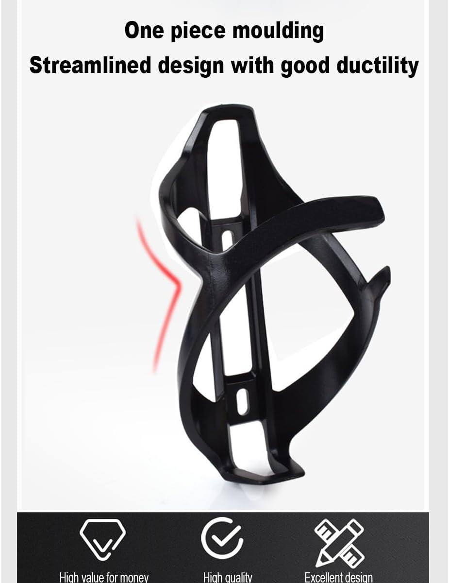 Bike Water Bottle Holder,Cycling Bottle Cage 2-Pack Universal Drink Holder, Durable Ultralight and Plastic for Bicycle, Cycling, MTB, Road/Mountain Bikes (Black) image number 5