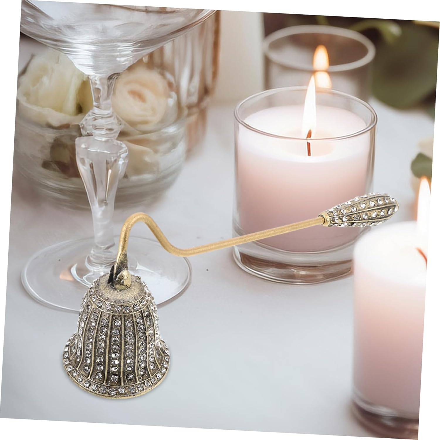 WRITWAA Vintage Candle Snuffer Tool Wick Snuffer for Aromatherapy Candles Handheld Flame Extinguisher Accessory image number 4
