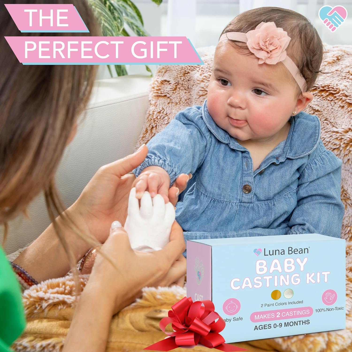 Infant Plaster Statue Casting Keepsake Kit - Cast Baby Hand & Foot (Clear Sealant - Gloss) image number 4