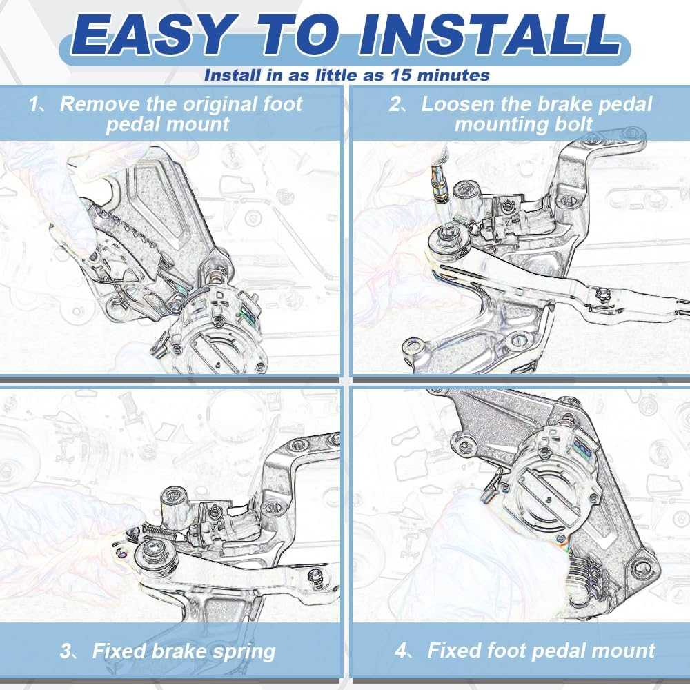 Motorcycle Brake Pedal + Shift Gear Lever Fit for Royal Enfield Interceptor 650 2018-2024 Rear Brake Pedal Foot Shift Lever Gear Lever image number 1