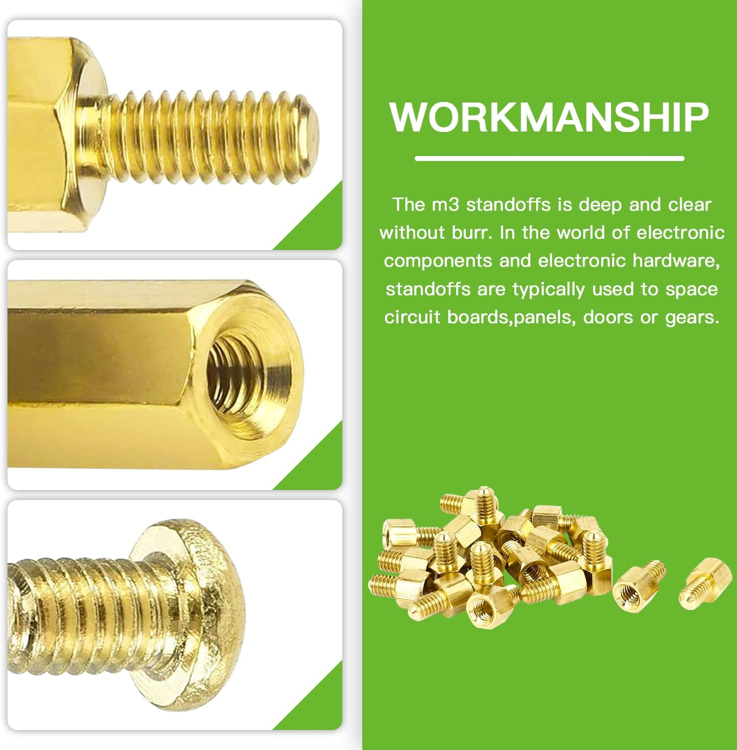 Vlookee M3 Standoff Kit 240PCS M3 Brass Male-Female Hex Brass Spacer Standoff Screw Nut Assortment Kit,Hexagon Threaded Pillar,Pcb Motherboard Circuit Board,Standoffs Mounting,With Storage Box