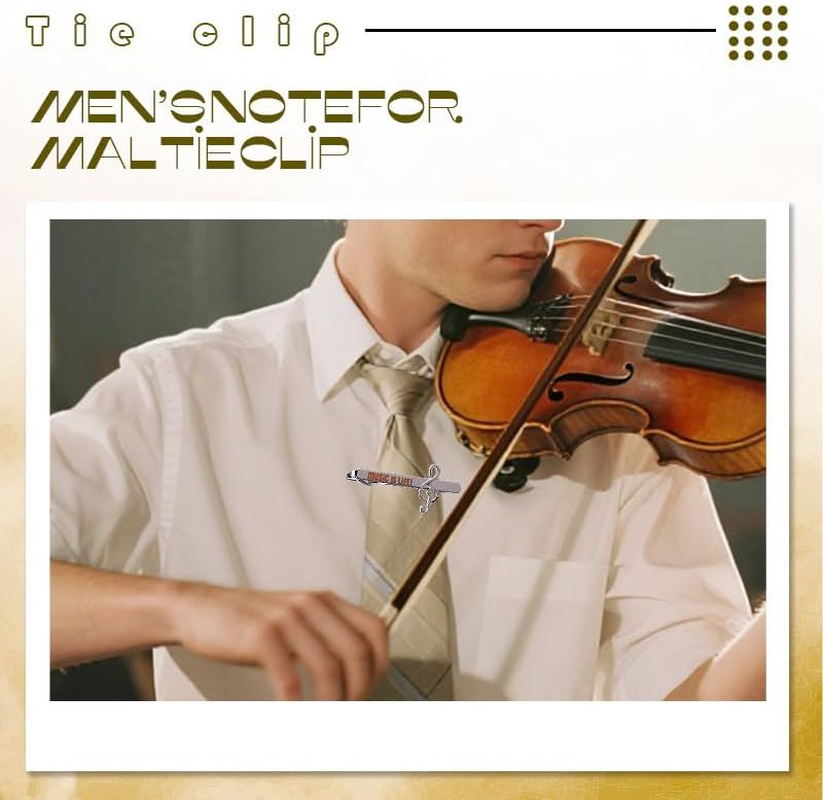 Music Themed Gifts for Musician Musicial Christmas Birthday Gifts for Friends Musicians Musical Tie Clip for Men Best Friend Musician Retirement Presents for Coworker Musicians Music Lovers Gift Ideas image number 3