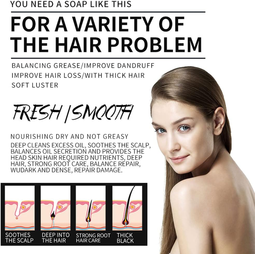 Hair Darkening Shampoo Bar Soap Hair Shampoo Polygonum Essence Hair Cleansing