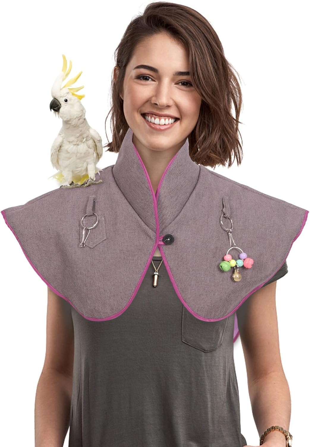 Parrot Antiscratch Bird Poop Shoulder Protector Bird Anklet Toys Multi-Functional Bird Diaper Flight Suits Pee Pads Diaper Poop Shawl for Medium Cockatiel Parakeet Macaw image number 1