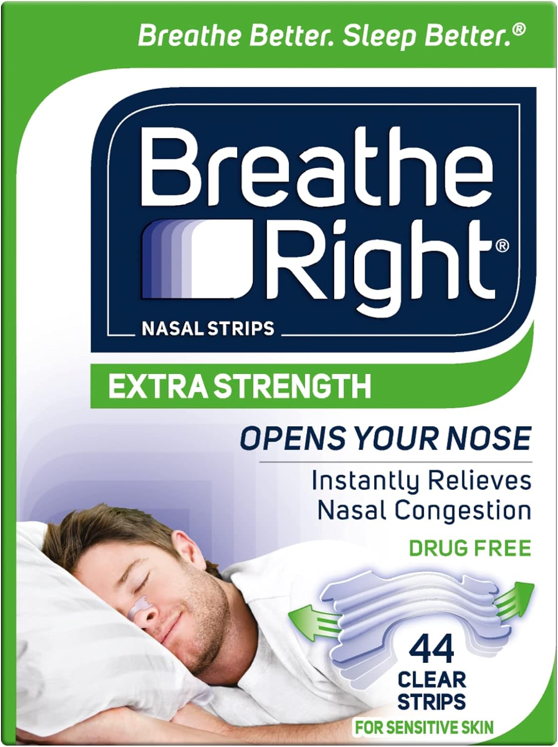 Breathe Right Clear Nasal Strips Extra 44 Pack image number 4
