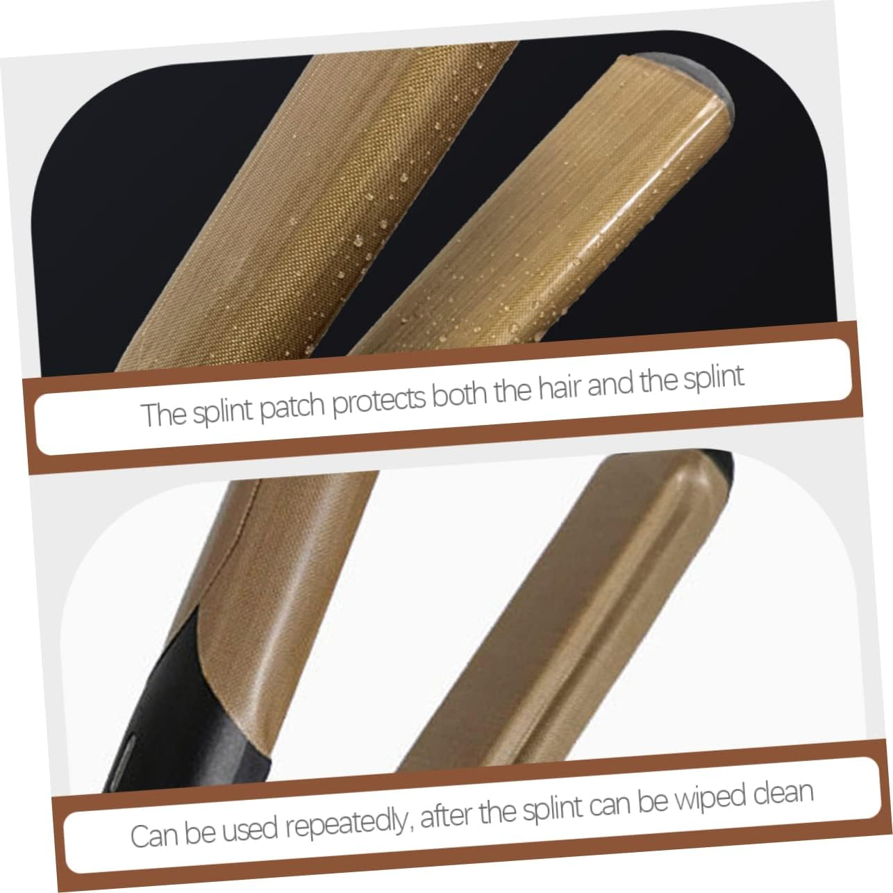 FOYTOKI 10Pcs Heat Insulation Hair Curler Sticker Hair Straightener Decal Thermal for Curling Iron Flat Iron Portable image number 4