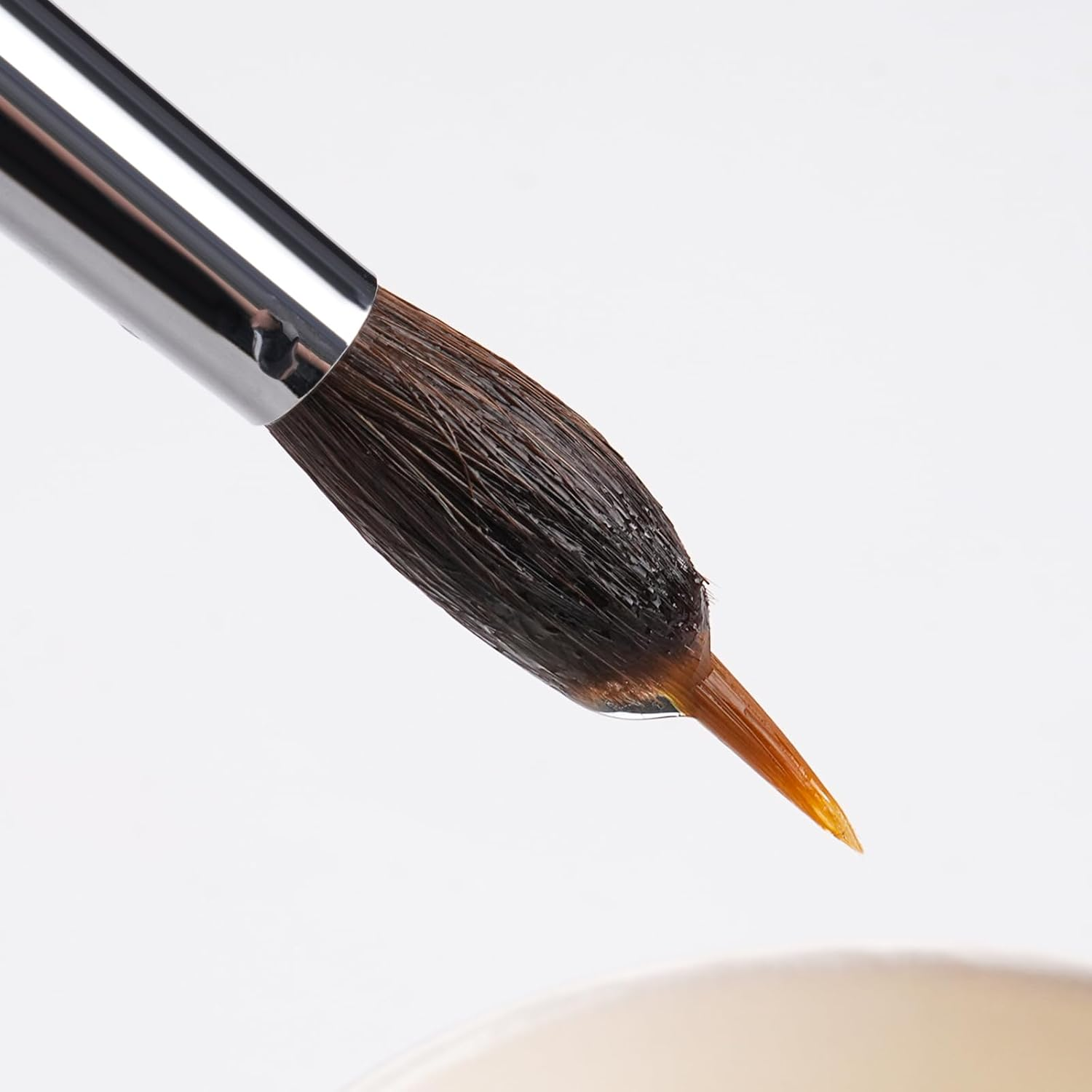 Watercolor Brushes Professional - 4 Pcs Extended Needle Point Brushes Synthetic Extra Long Pinhead Brushes with Kolinsky Sable Body for Fine Detailing - Watercolor Acrylic Gouache Inks Painting image number 5