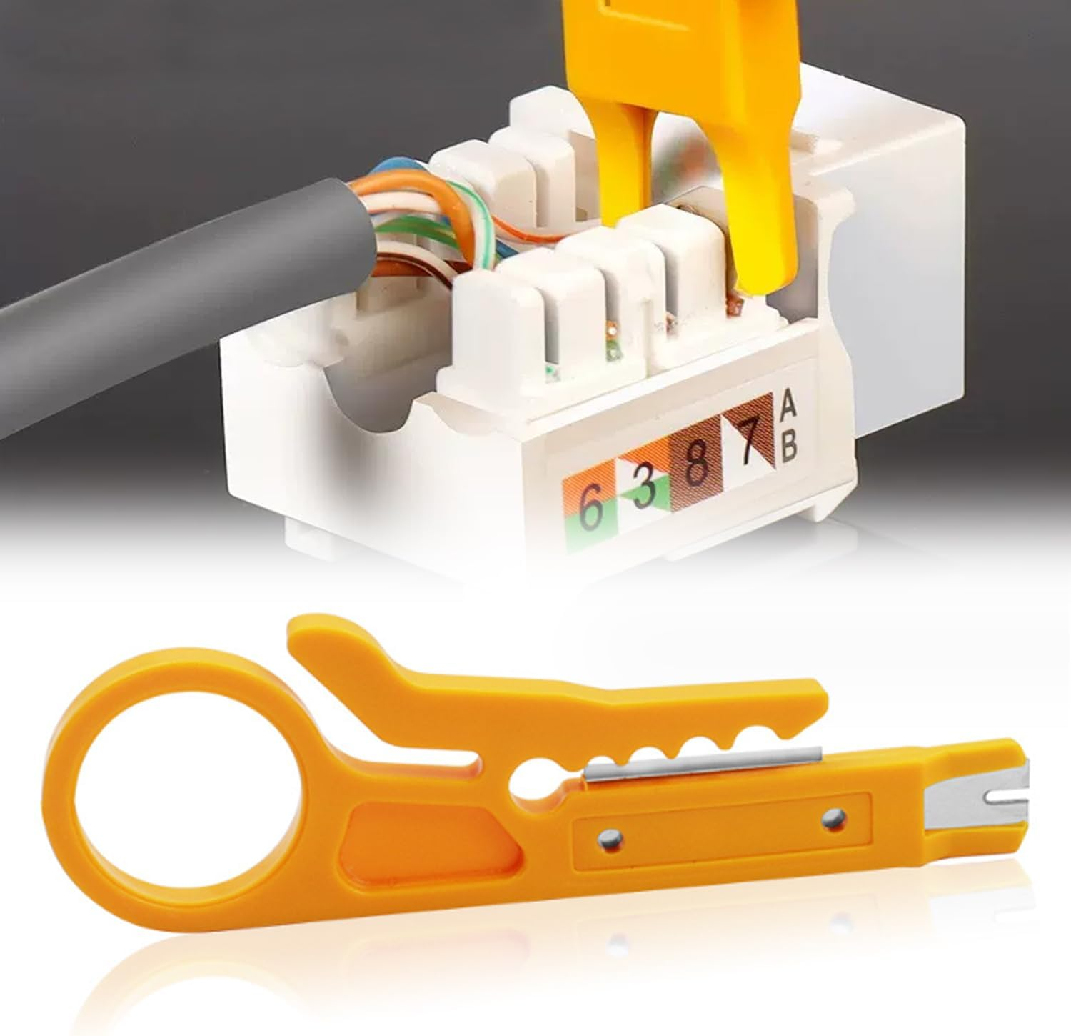 10 X Mini Wire Stripper Plastic Strip Data Cable Wire Punch down Cutter Stripper Manual Pliers image number 5