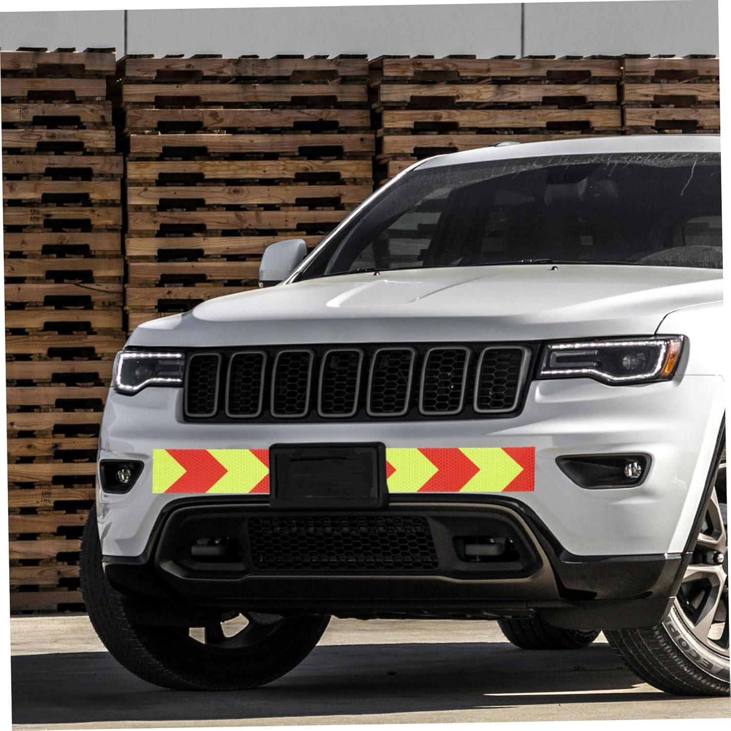 Zerodeko High Visibility Reflective Safety Tape with Arrow Design Weather Resistant Adhesive Strip for Vehicles Trailers Boats Enhanced Nighttime Visibility Caution Sticker for Road Safety image number 6