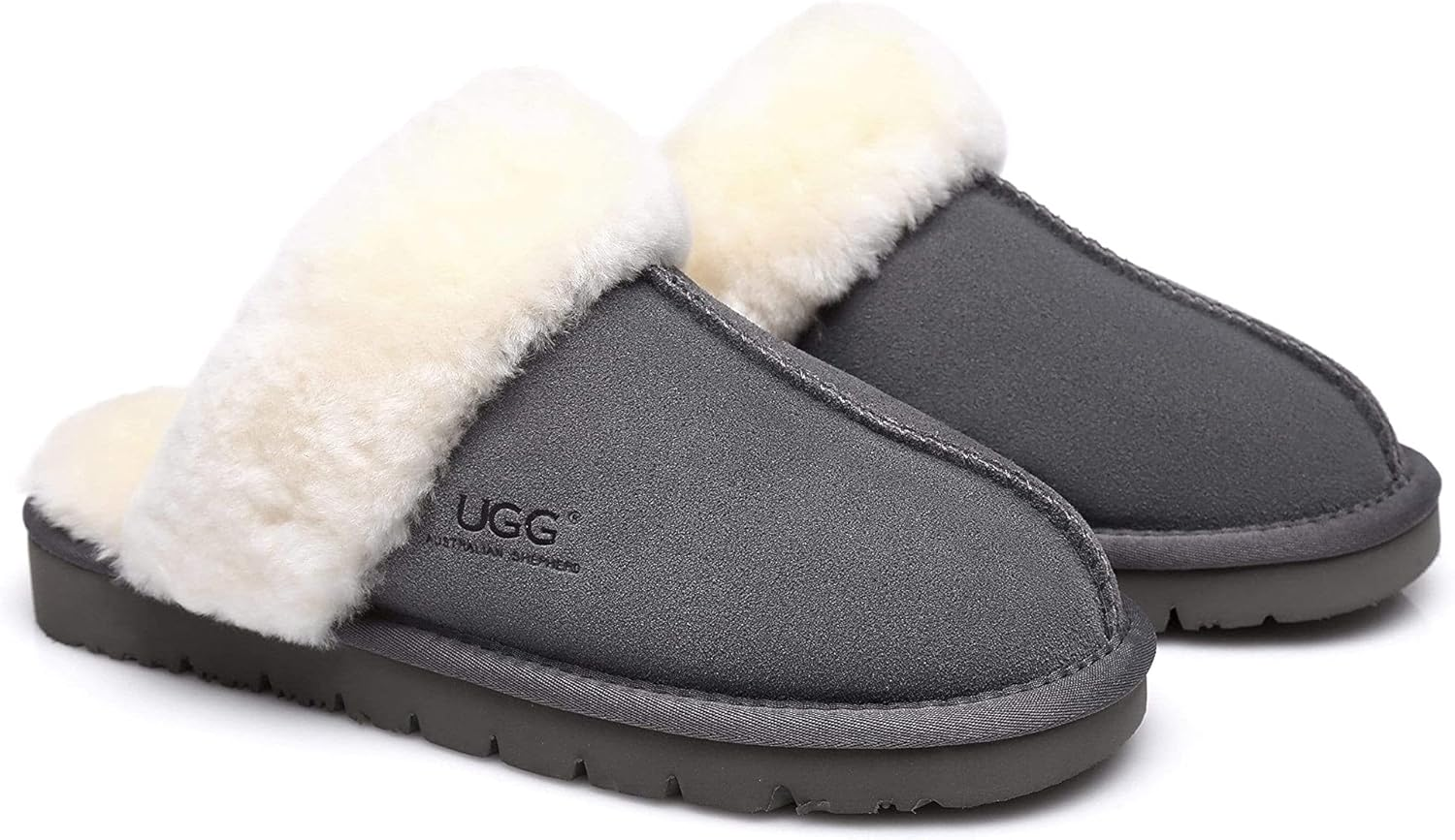 UGG Slippers Women Australian Premium Soft Sheepskin Wool Winter Slippers Thick Sole Muffin