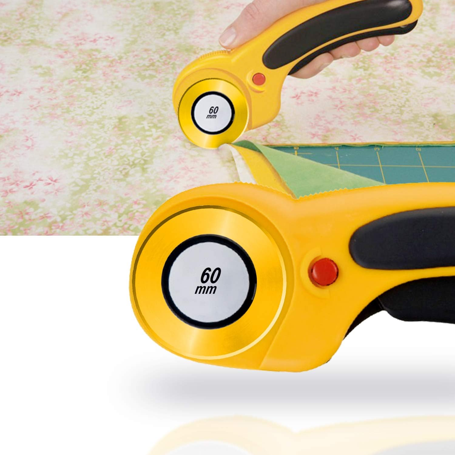 Titanium Rotary Cutter Blades 60Mm 10 Pack Spare Replacement Blades with Improved Sharpness, Ideal for Quilting Scrapbooking Sewing Arts Crafts image number 5