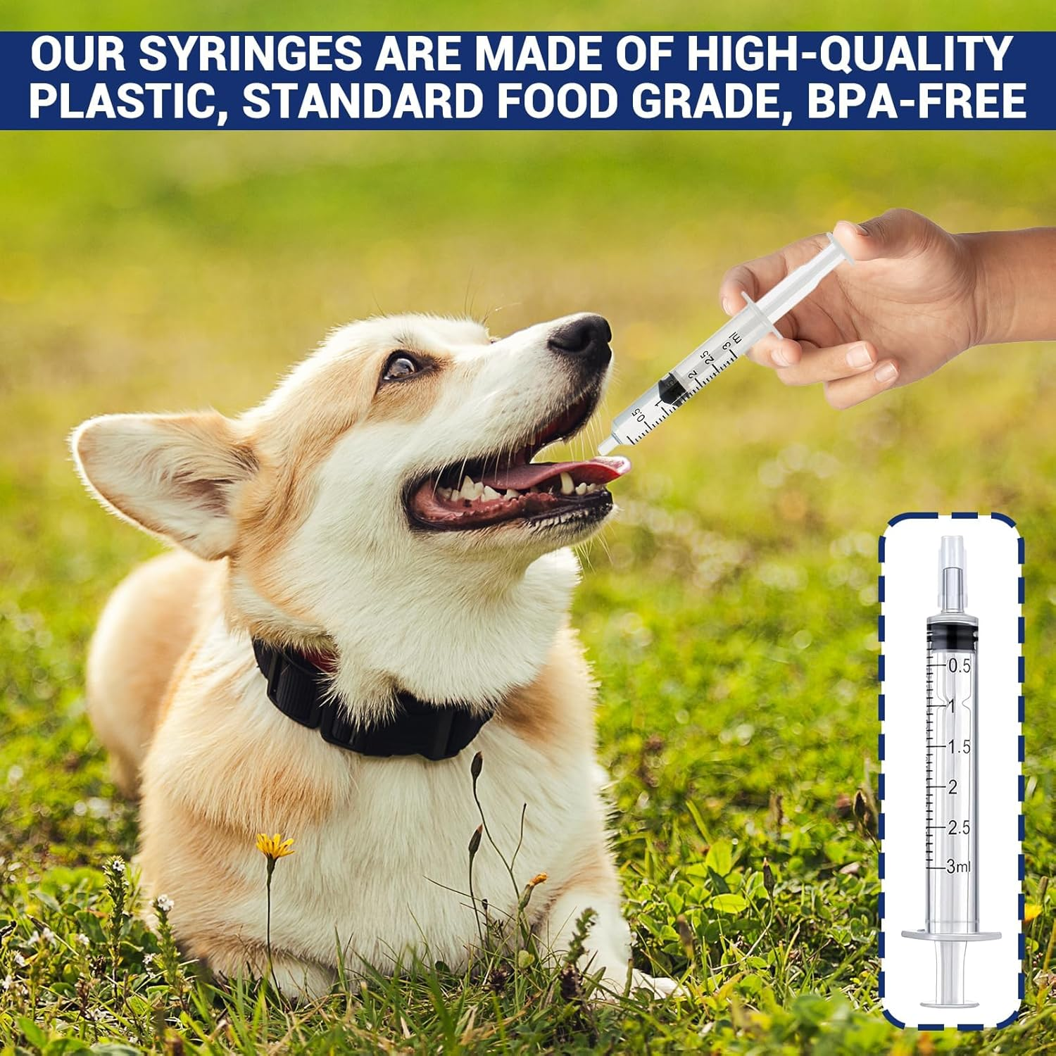 Ruinous 20Pcs 3Ml Plastic Non-Sterile Syringes with Caps, Precision Measurement, Accurate Dosing, Industrial Use Only image number 2