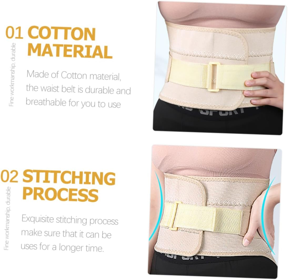 Postpartum Belly Band Lightweight Cotton Waist Trainer Abdominal Wrap Belt Section Breathable Support for Running Yoga Cycling and Daily Wear Pink image number 1