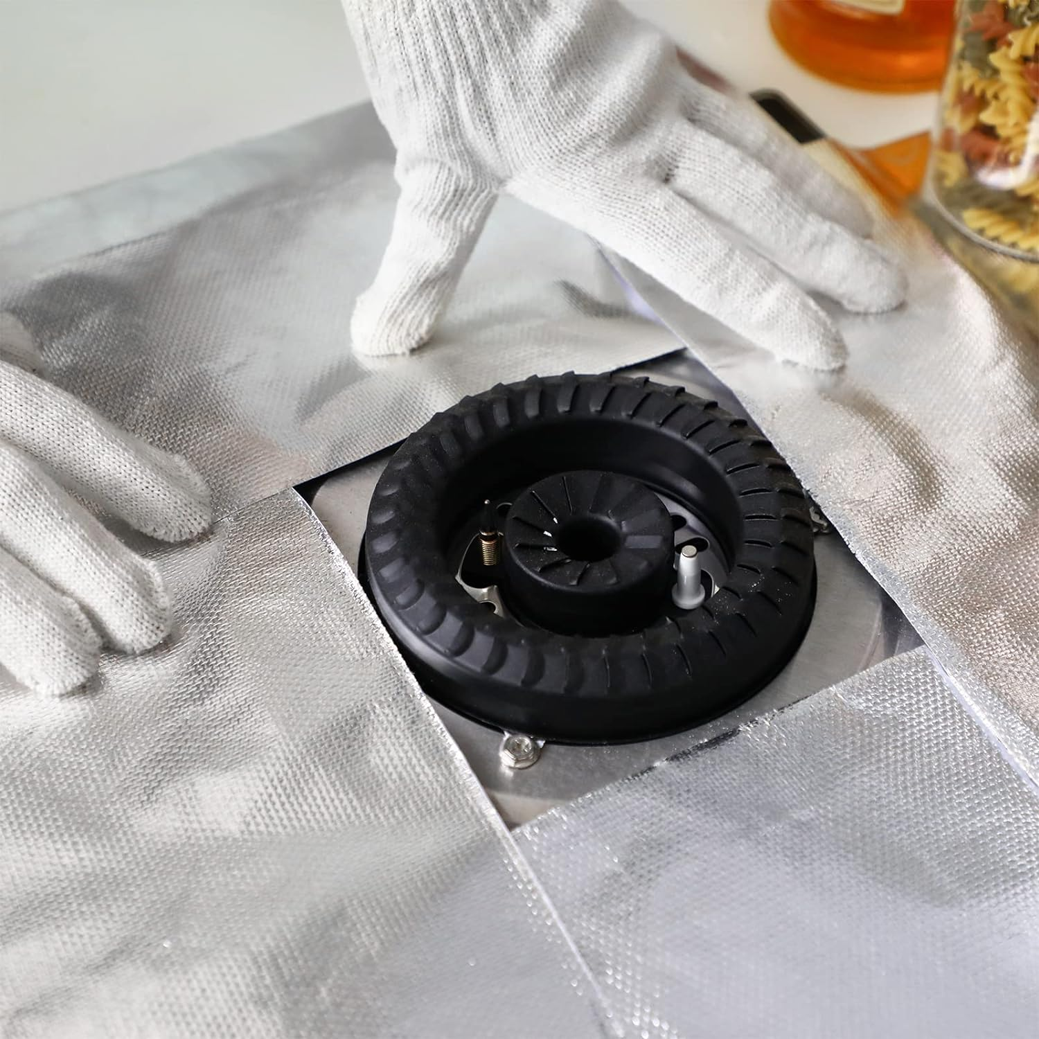 4 Sheet 12'' X 30'' Aluminized Heat Shield Adhesive Backed Thermal Barrier Insulation Wrap Adhesive Thermal Barrier Foil Tape Heat Resistant Tape Automotive Exhaust High Temp Protection image number 4