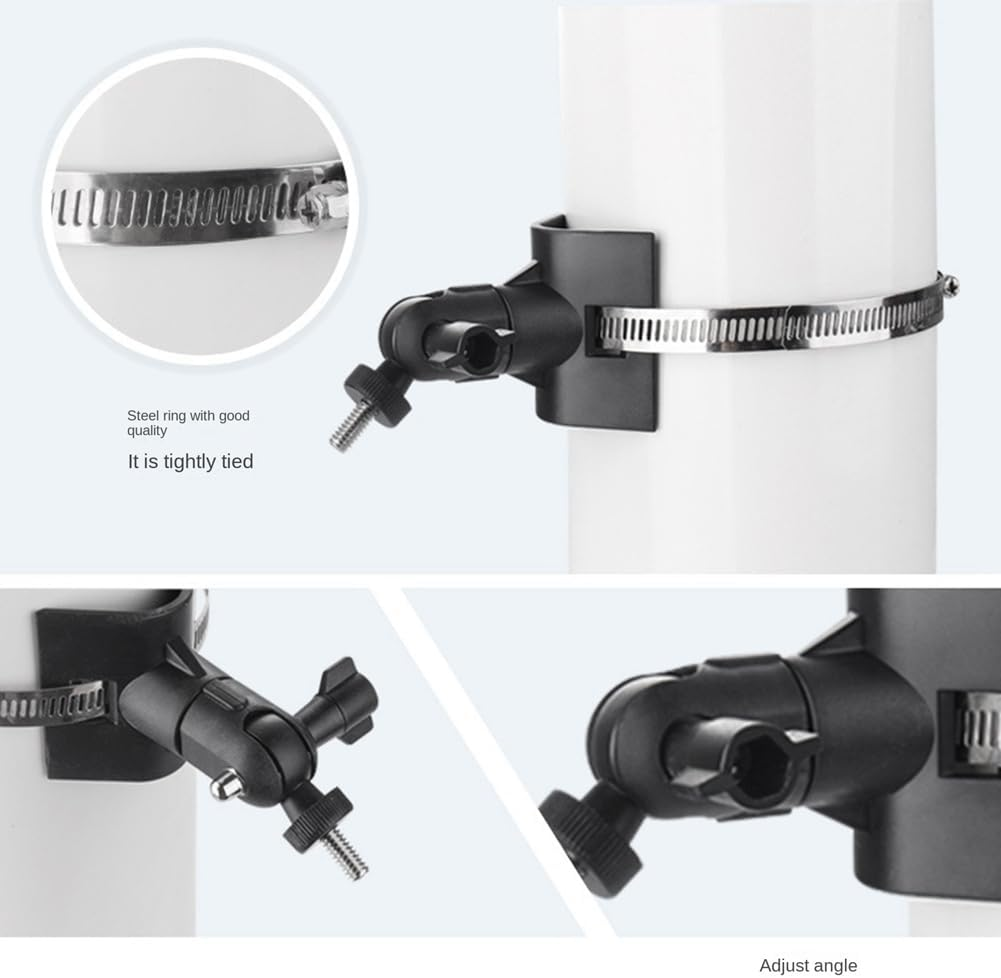 Adjustable Stainless Steel Hose Clamp Hoop Pipe Poles Mount Bracket Worm Gear for Security Camera Accessories B image number 2
