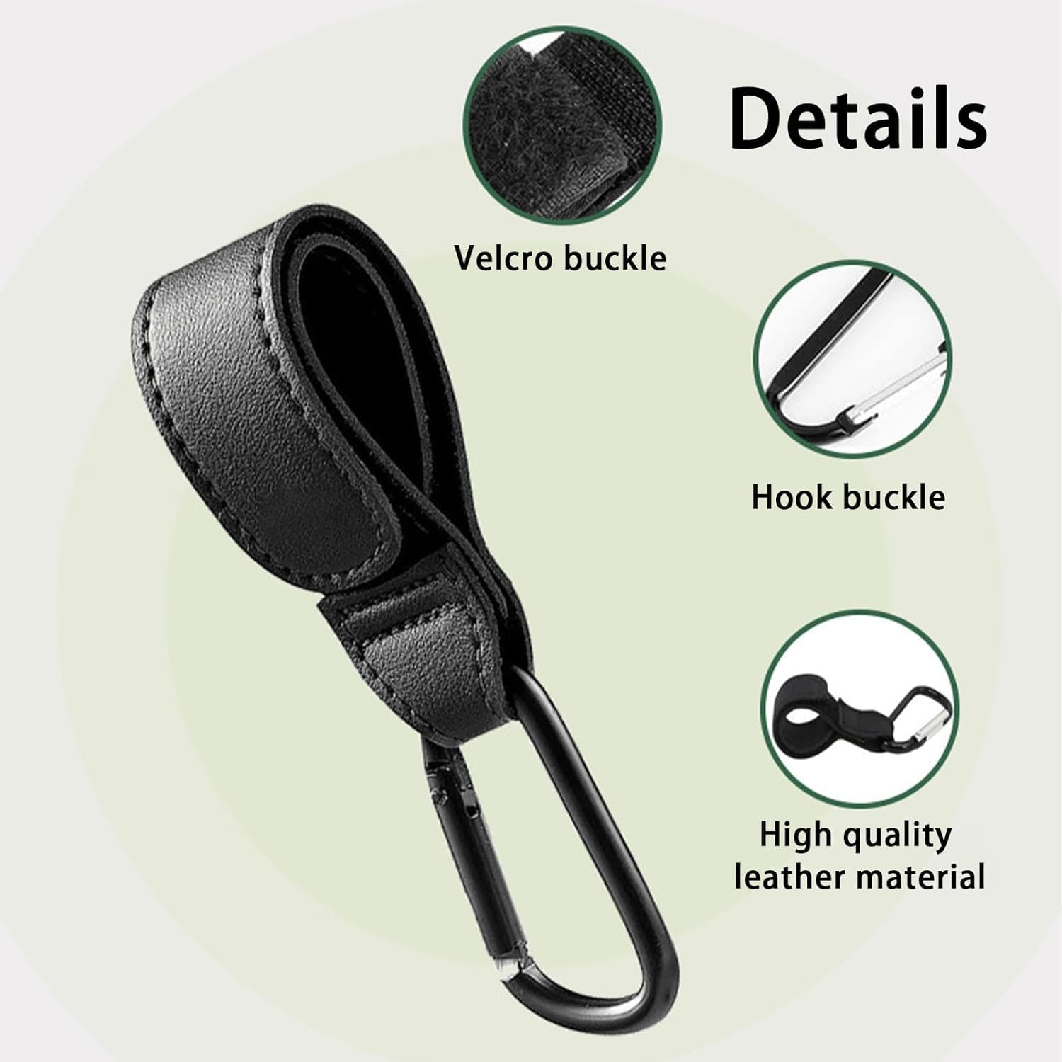 Baby Stroller Hooks Clips, 4Pcs Stroller Hooks Pram Hooks Buggy Clips, Stroller Clips Mommy Bag Hooks Clips,Baby Stroller Hooks for Hanging Bags, Portable Stroller Hooks Stroller Clips for Hanging image number 1