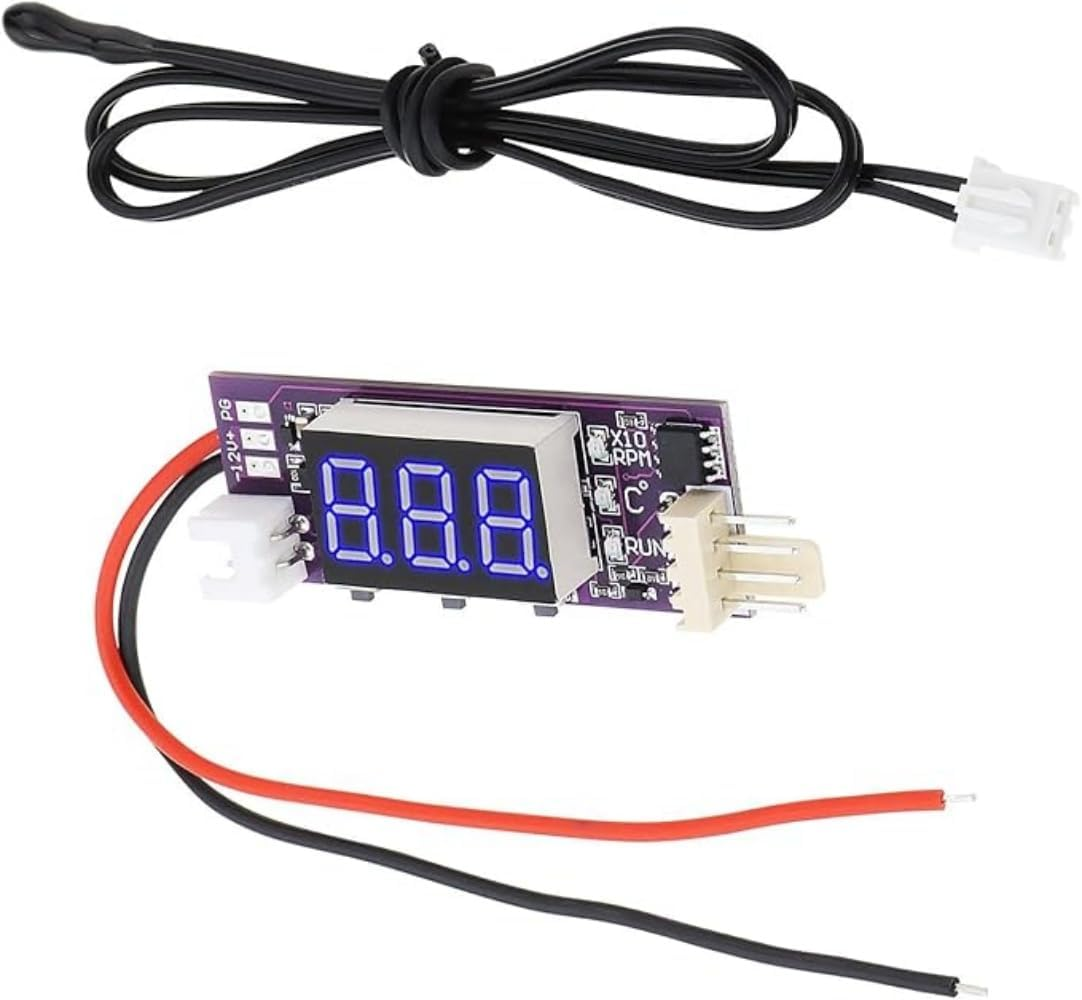 Fan Speed Control Module,Dc 12V 3A 4-Pin Fan Temperature Controller Automatic Temperature Controller NTC Sensor ，For Adjust Fan Speed Fan Speed Control image number 6