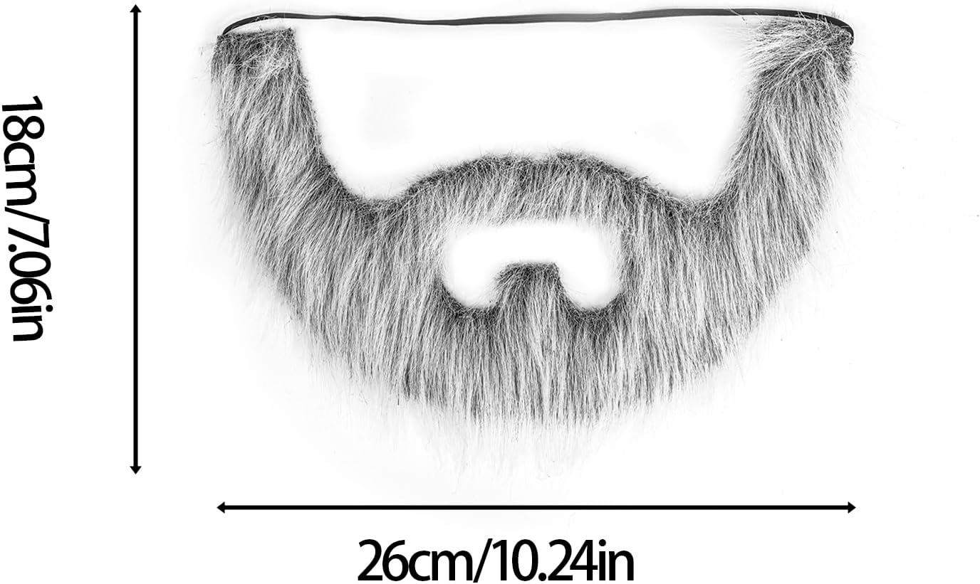 FVCENT Beard Brown Men'S Beard Brown Costume Facial Supplies Disguise Male Makeup Cosplay Halloween Party image number 1