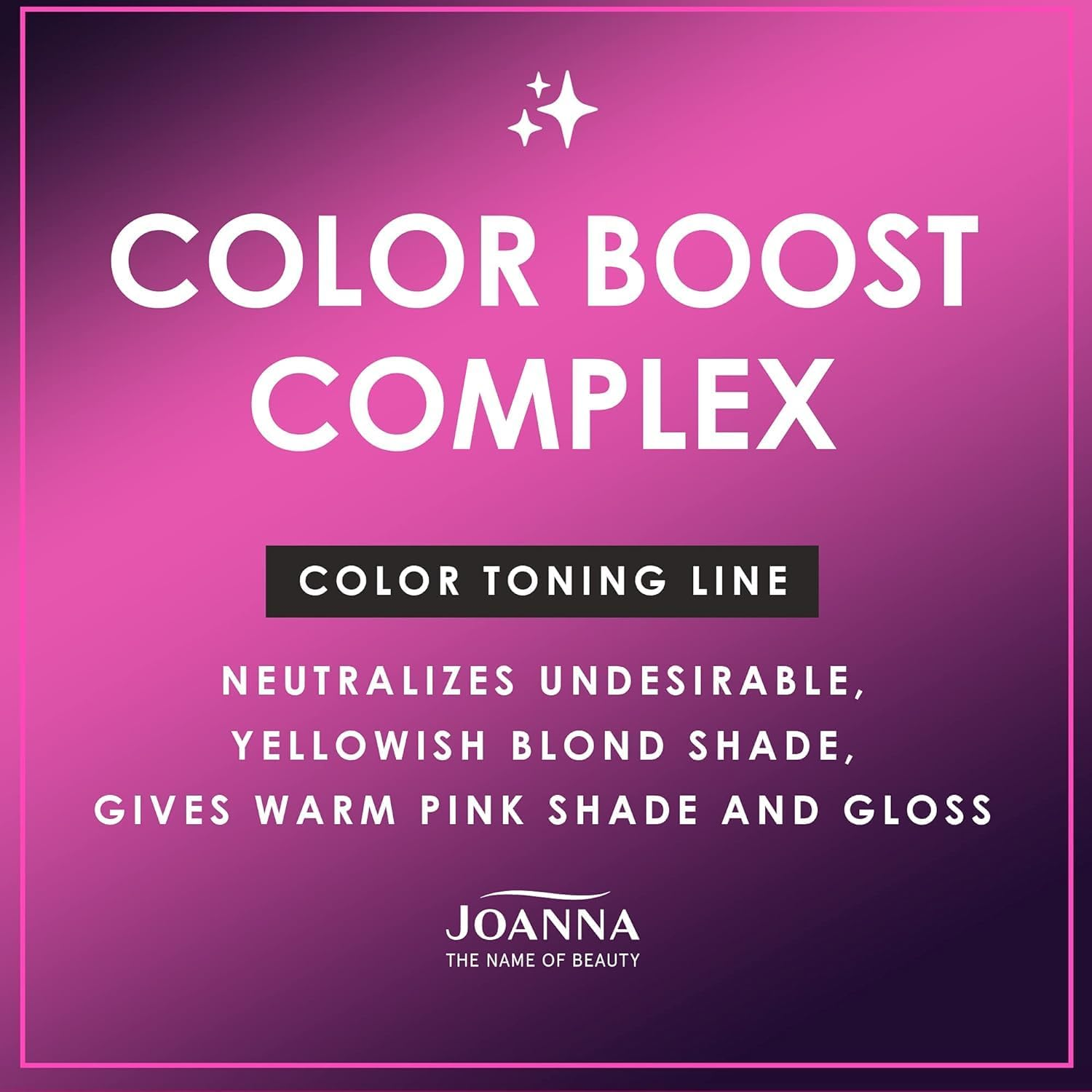 JOANNA Professional Color Boost Complex - Shampoo and Conditioner Set for Women - Colour-Improving - Neutralisation of Unwanted Yellow Tones - Pink-Grey & Warm Colour Pink image number 1