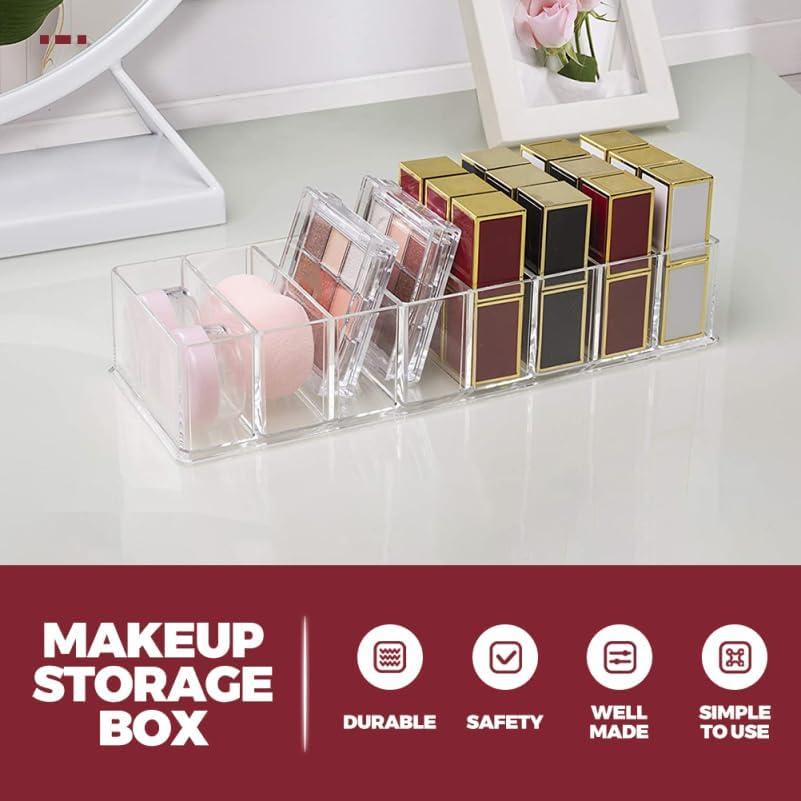 Beavorty Makeup Organiser for Vanity Multifunctional Storage Box Lipstick Organizer Box Eyeshadow Display Cases